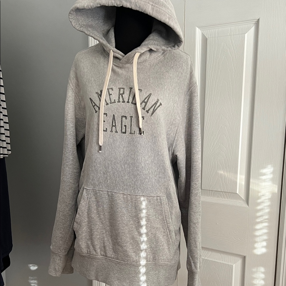 American Eagle Outfitters Gray Hoodie Sweater